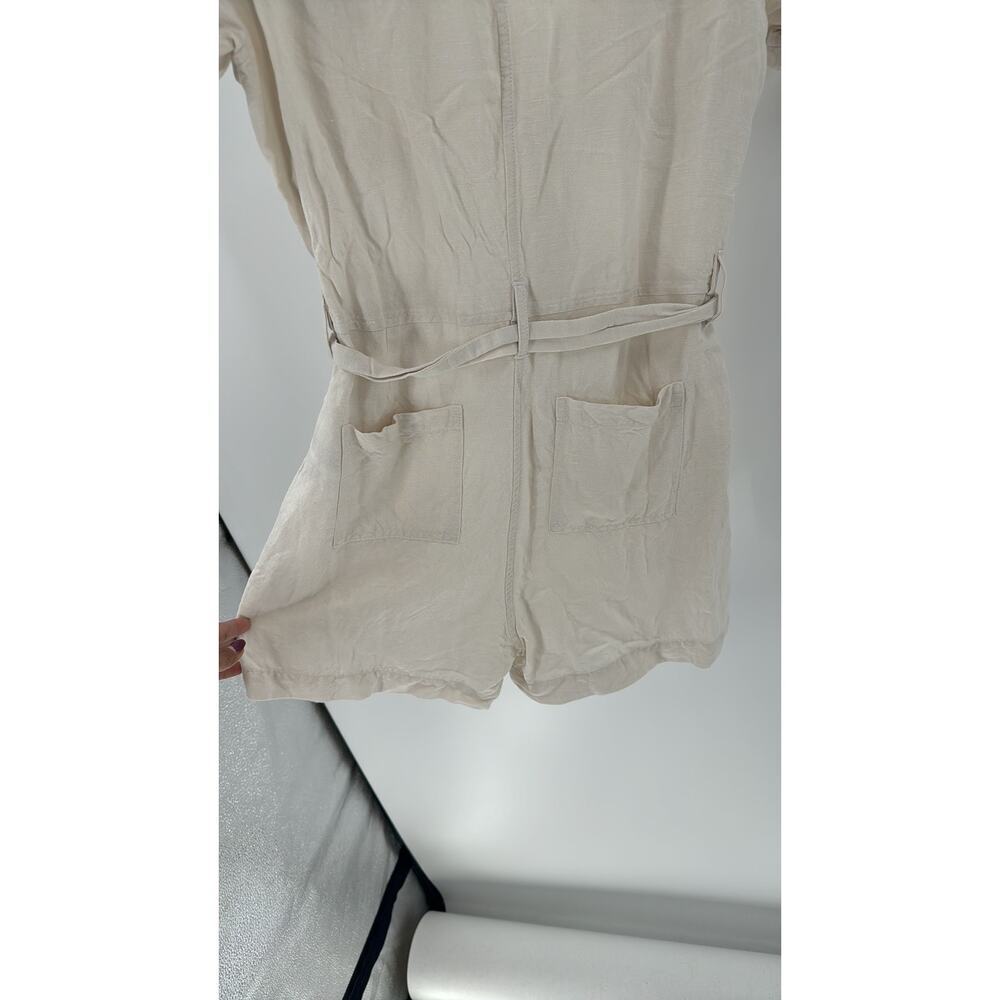 Rails Women's Georgie Stone Short Romper linen blend sz S lightweight versatile - Picture 11 of 11